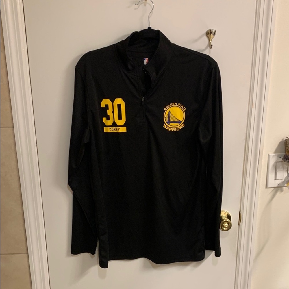 Warriors NBA Black Long Sleeve Top in size M